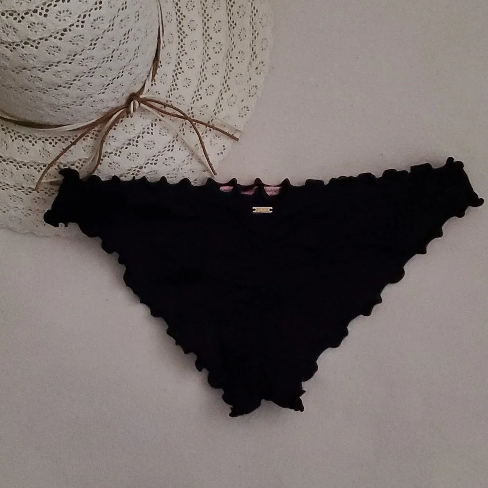 PINK VICTORIA'S SECRET Swimwear Bikini Top Ruffle Hem Bottom Swimsuit Set - Picture 8 of 12